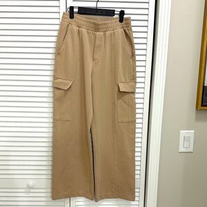 Old Navy High Rise Wide Leg Beige Cargo Pants